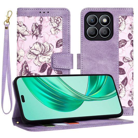 Hülle für Honor X8b, Techsuit, FlipCraft, Lila