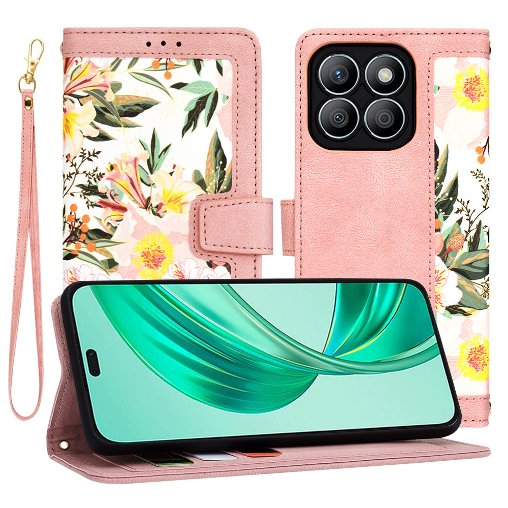 Hülle für Honor X8b, Techsuit, FlipCraft, Rosa