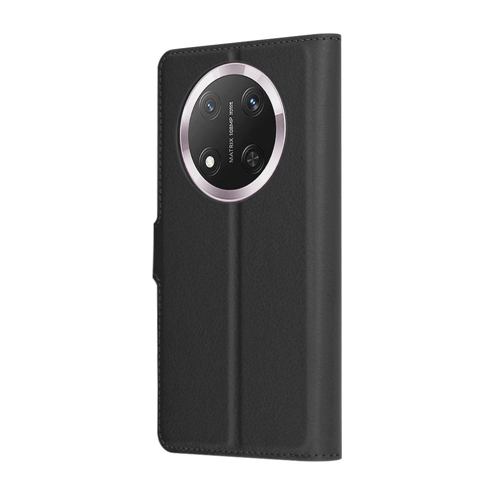 Hülle für Honor X9c / Magic7 Lite, Techsuit, Leder-Folio, Schwarz
