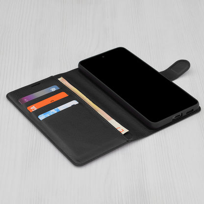 Hülle für Honor X9c / Magic7 Lite, Techsuit, Leder-Folio, Schwarz