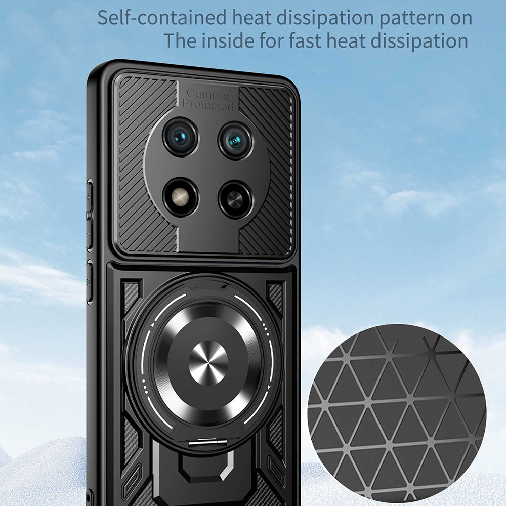 Hülle für Honor X9c / Magic7 Lite, Techsuit, RuggedCam, Schwarz