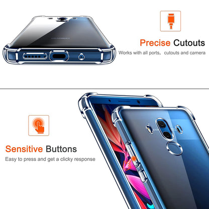 Hülle für Huawei Mate 10 Pro, Techsuit, stoßfest klar, transparent
