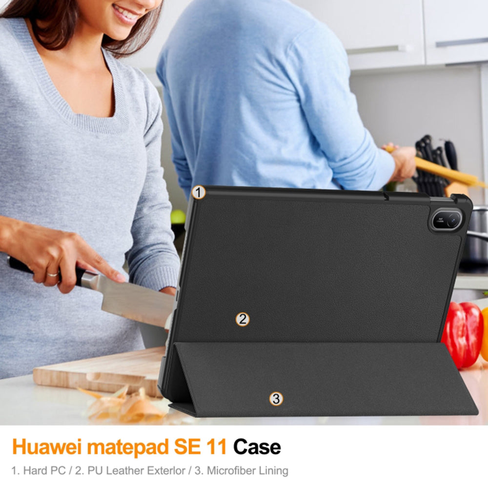 Hülle für Huawei MatePad SE 11, Techsuit, FoldPro, Schwarz