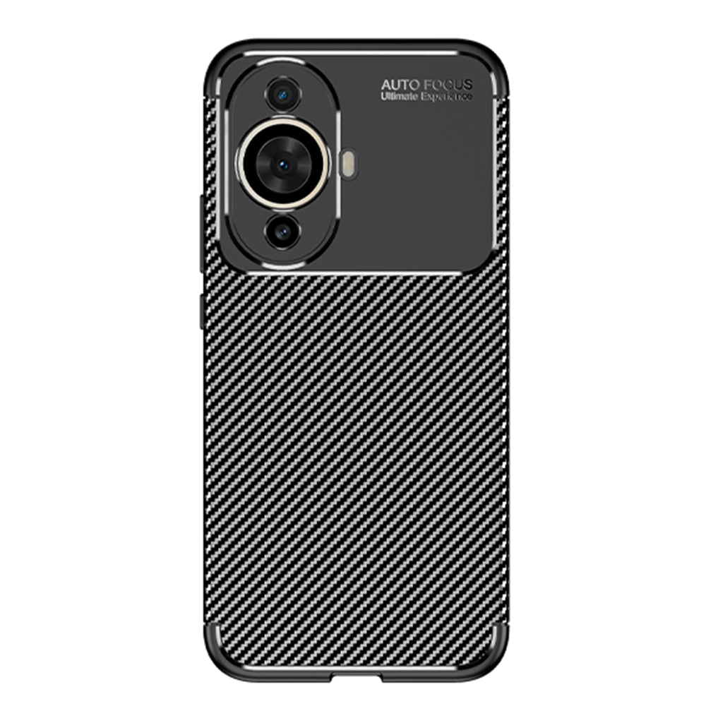 Hülle für Huawei nova 12s / nova 11, Techsuit, CarbonFiber, Schwarz