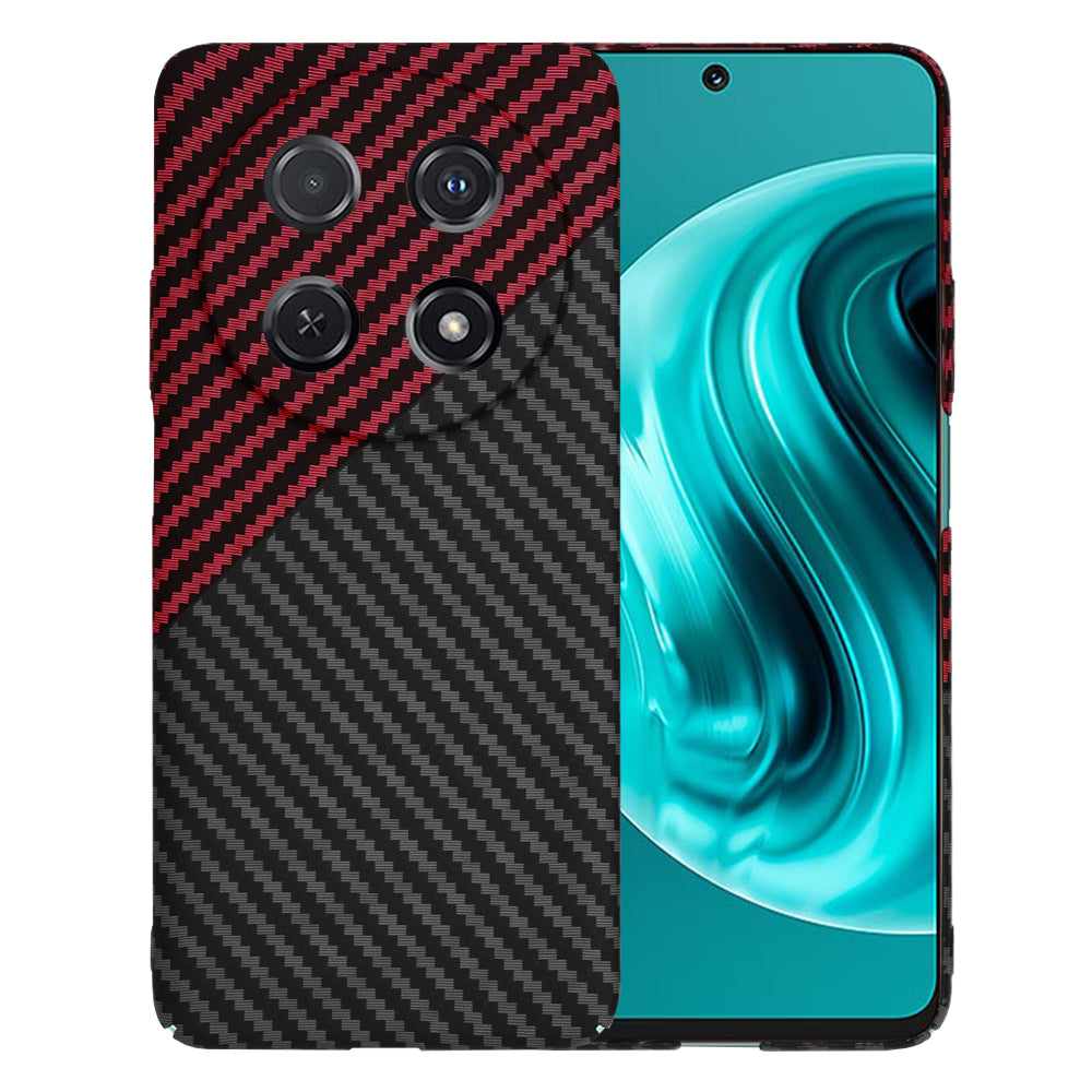 Hülle für Huawei nova 13i / nova 12i, Techsuit, Carbonite FiberShell, Schwarz Rot