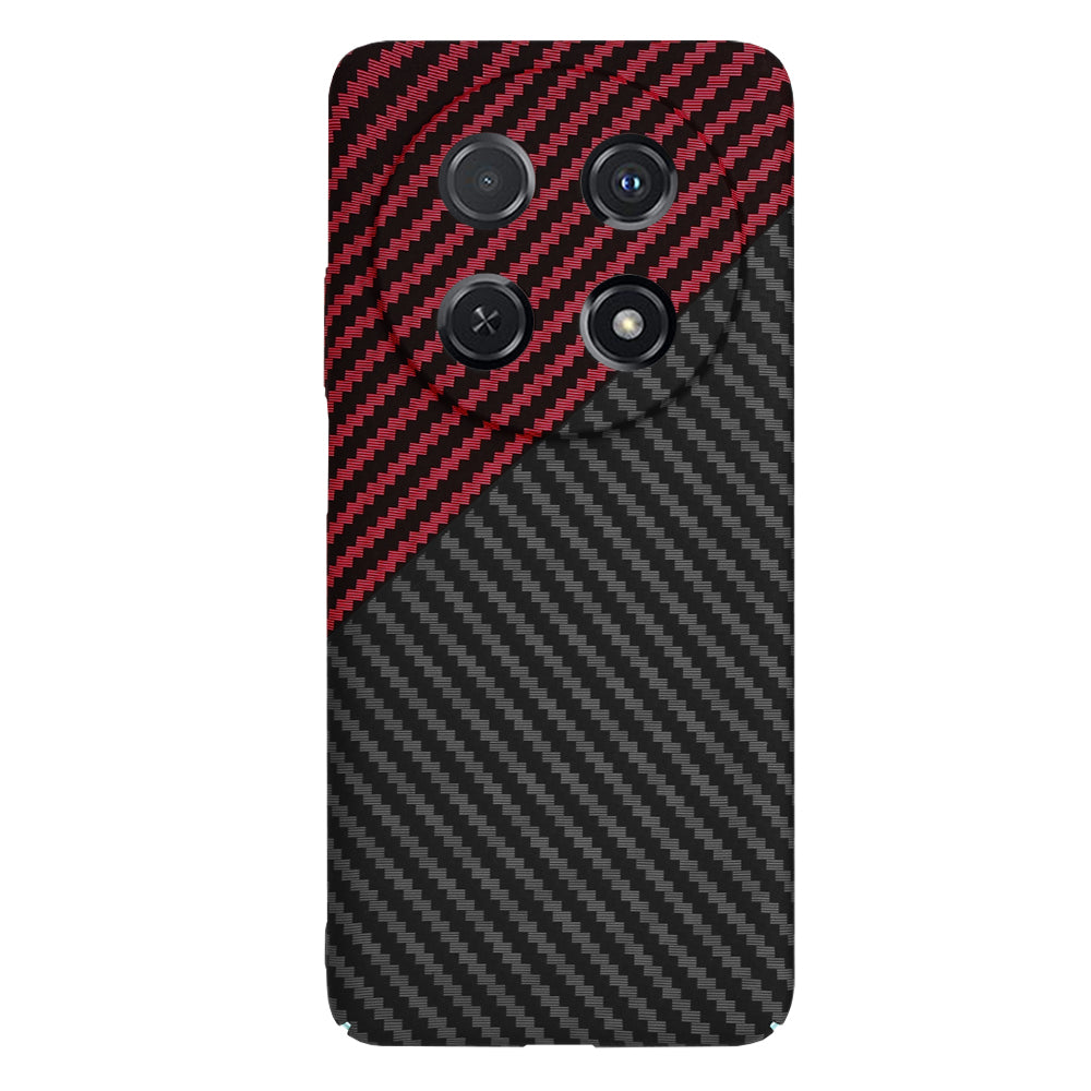 Hülle für Huawei nova 13i / nova 12i, Techsuit, Carbonite FiberShell, Schwarz Rot