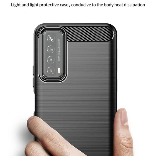 Hülle für Huawei P smart 2021, Techsuit, Carbon, Schwarz