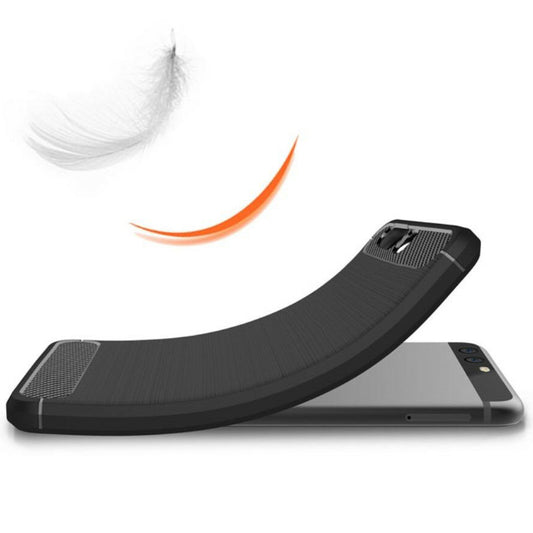 Hülle für Huawei P10, Techsuit, Carbon, Schwarz