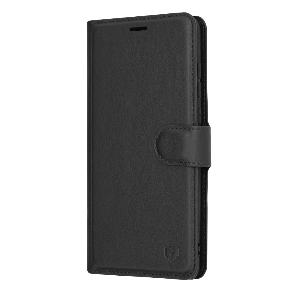 Hülle für Huawei P20 Pro, Techsuit, Leather Folio, Schwarz