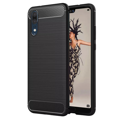Case for Huawei P20, Techsuit, Carbon, Black