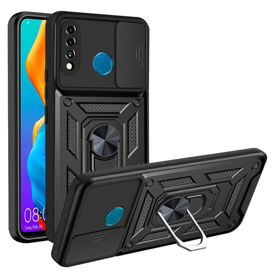 Hülle für Huawei P30 lite New Edition / P30 lite, Techsuit, CamShield, Schwarz
