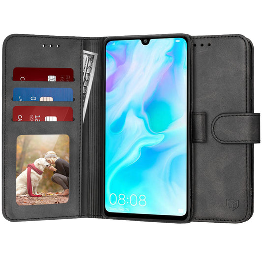 Hülle für Huawei P30 lite New Edition / P30 lite, Techsuit, Diary Book, Schwarz