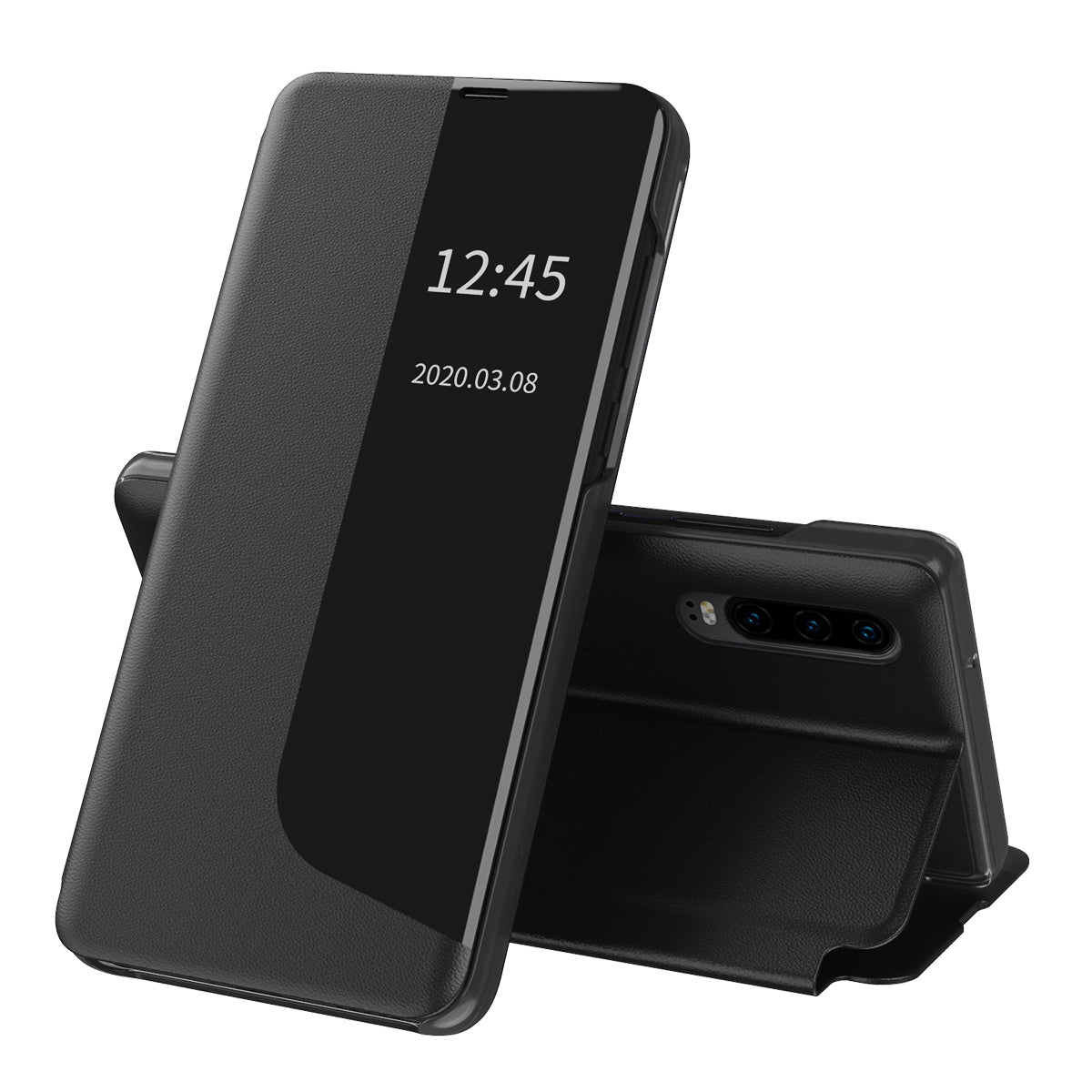 Hülle für Huawei P30, Techsuit, eFold, Schwarz