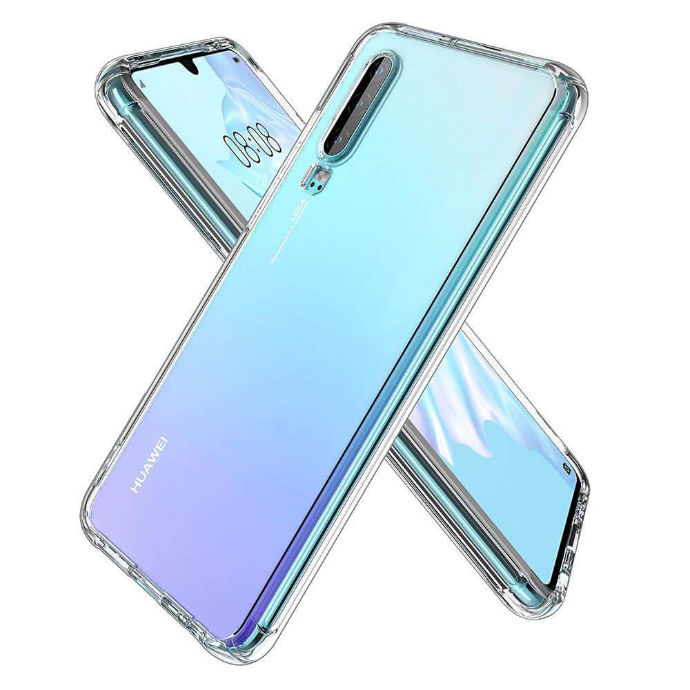 Hülle für Huawei P30, Techsuit, stoßfest klar, transparent