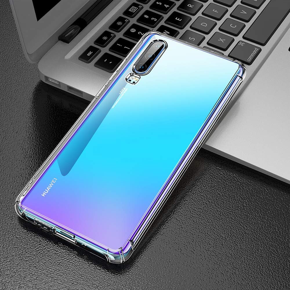 Hülle für Huawei P30, Techsuit, stoßfest klar, transparent