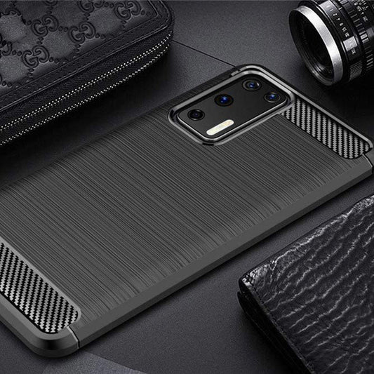 Case for Huawei P40 Pro, Techsuit, Carbon, Black