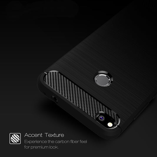 Hülle für Huawei P9 Lite (2017) / P8 Lite (2017), Techsuit, Carbon, Schwarz