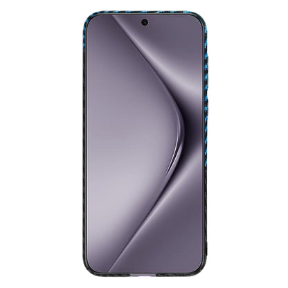 Hülle für Huawei Pura 70 Pro, Techsuit, Carbonite FiberShell, Schwarz Blau