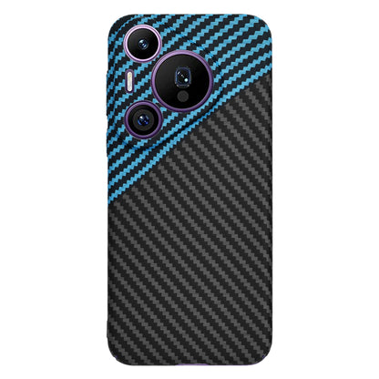 Hülle für Huawei Pura 70 Pro, Techsuit, Carbonite FiberShell, Schwarz Blau
