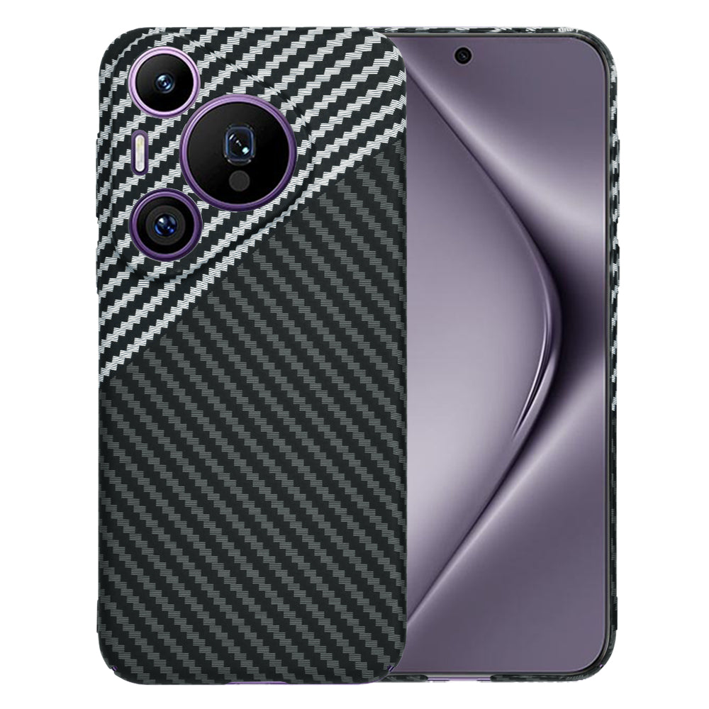Hülle für Huawei Pura 70 Pro, Techsuit, Carbonite FiberShell, Schwarz Grau