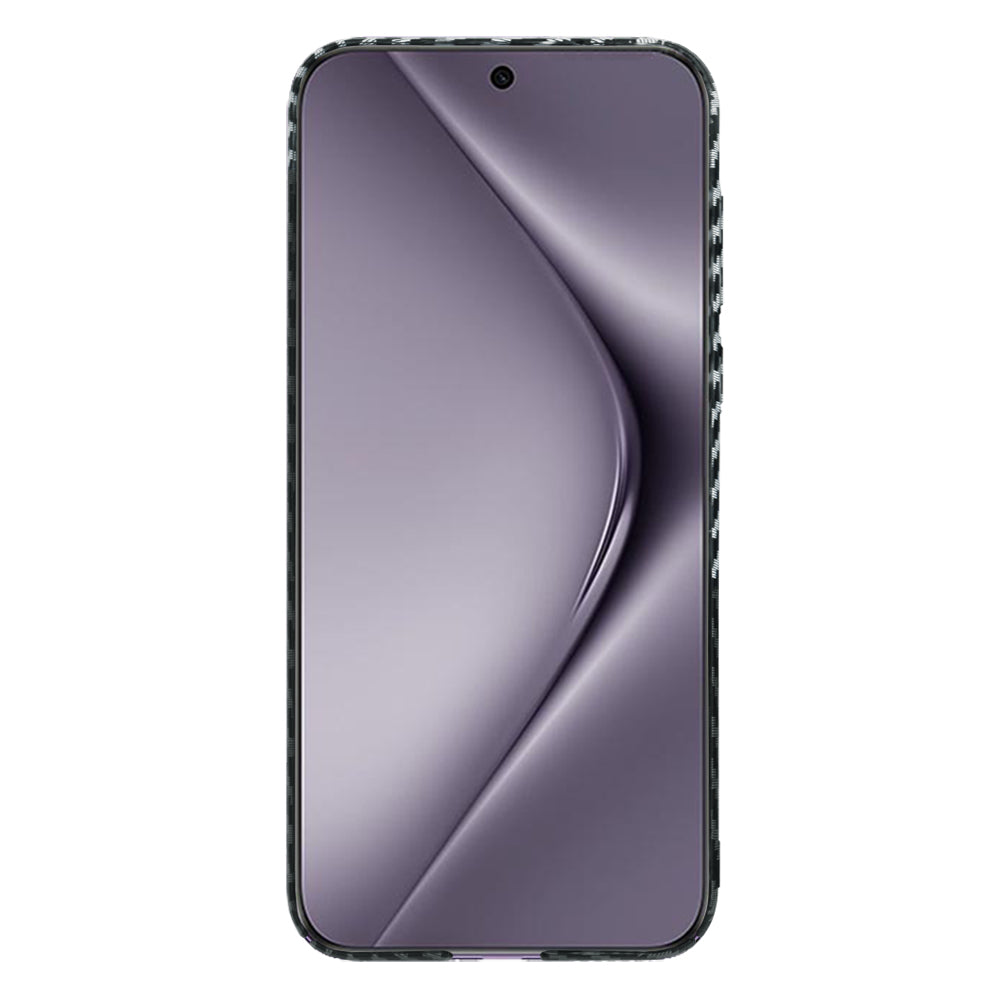 Hülle für Huawei Pura 70 Pro, Techsuit, Carbonite FiberShell, Schwarz Grau