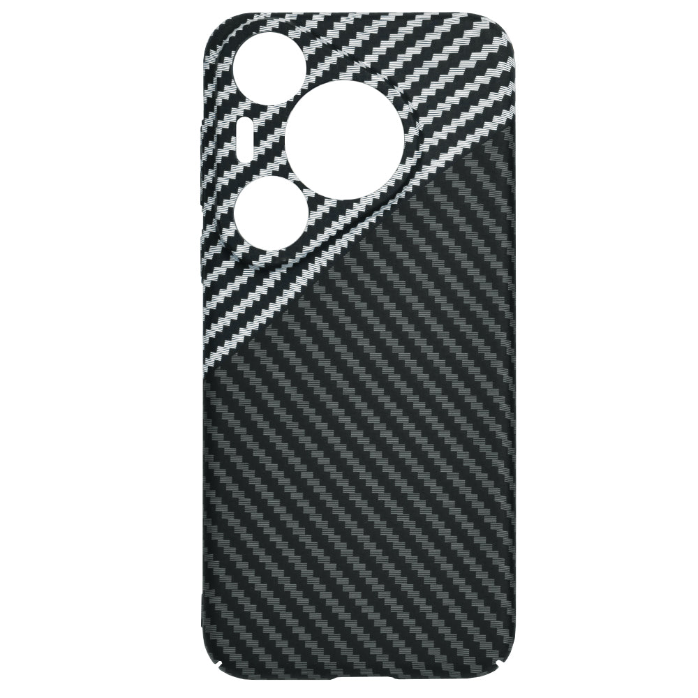 Hülle für Huawei Pura 70 Pro, Techsuit, Carbonite FiberShell, Schwarz Grau