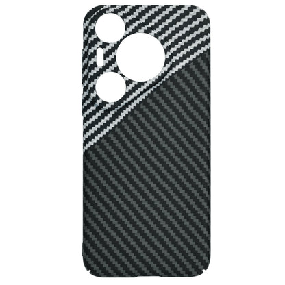Hülle für Huawei Pura 70 Pro, Techsuit, Carbonite FiberShell, Schwarz Grau