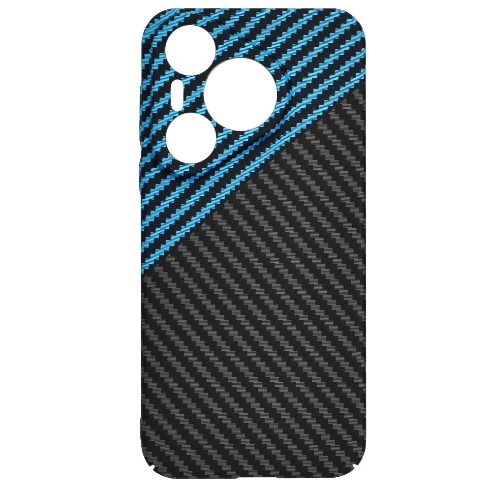 Hülle für Huawei Pura 70, Techsuit, Carbonite FiberShell, Schwarz Blau