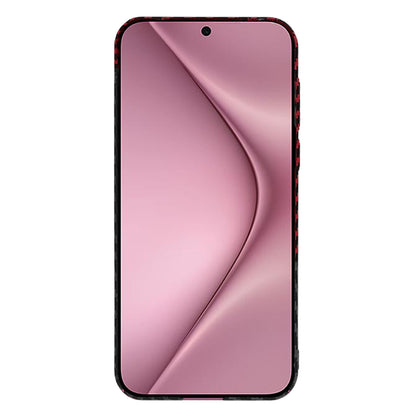 Hülle für Huawei Pura 70, Techsuit, Carbonite FiberShell, Schwarz Rot