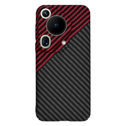 Hülle für Huawei Pura 70 Ultra, Techsuit, Carbonite FiberShell, Schwarz Rot
