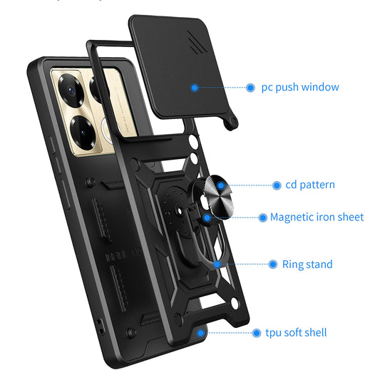 Hülle für Infinix Note 40 Pro+, Techsuit, CamShield, Rosa