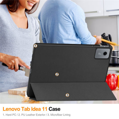 Case for Lenovo Idea Tab 11, Techsuit, FoldPro, Black