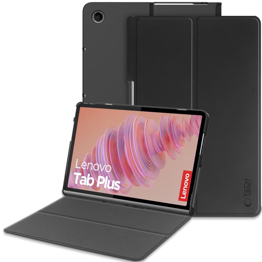 Hülle für Lenovo Tab Plus 11,5 Zoll, Tech-Protect, SmartCase, Schwarz