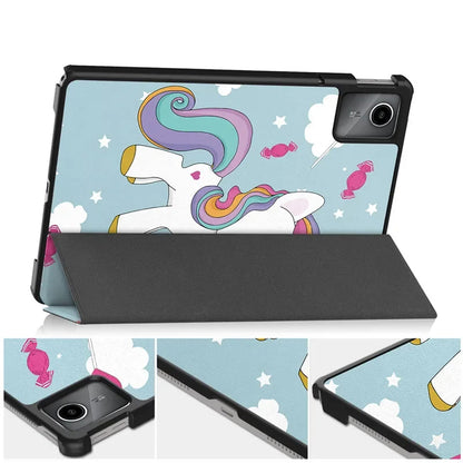 Hülle für Lenovo Tab M11, Techsuit, FoldPro Unicorn, Mehrfarbig