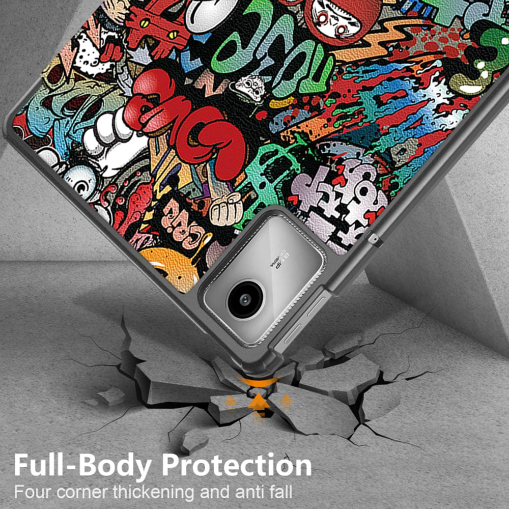 Hülle für Lenovo Tab M11, Techsuit, FoldPro Urban Vibe, Mehrfarbig