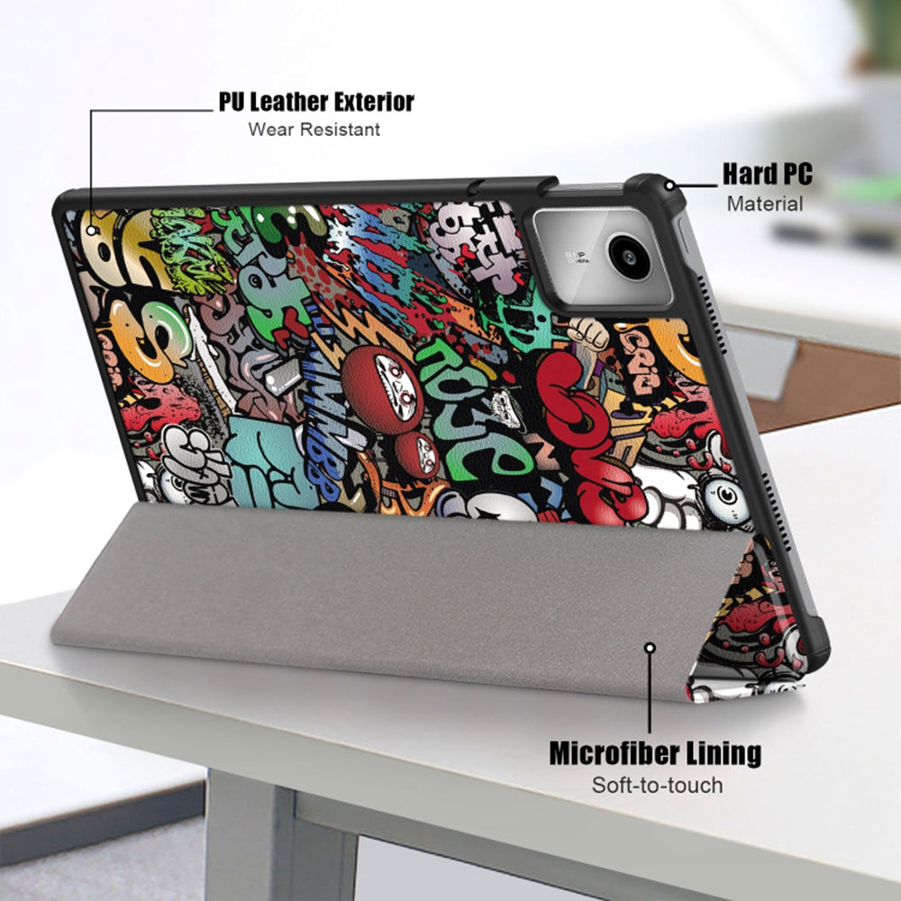 Hülle für Lenovo Tab M11, Techsuit, FoldPro Urban Vibe, Mehrfarbig
