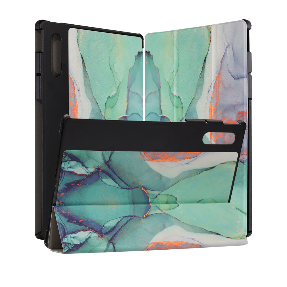 Hülle für Lenovo Yoga Tab Plus, Techsuit, FoldPro Green Time, Mehrfarbig