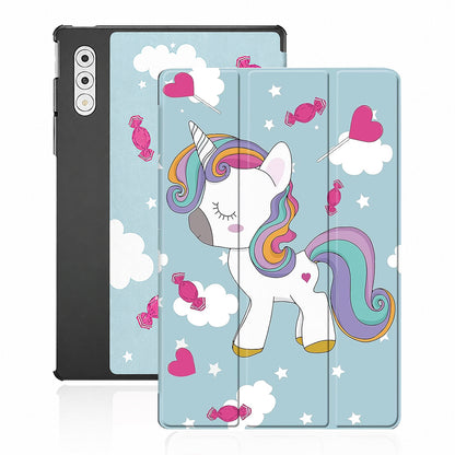 Hülle für Lenovo Yoga Tab Plus, Techsuit, FoldPro Unicorn, Mehrfarbig