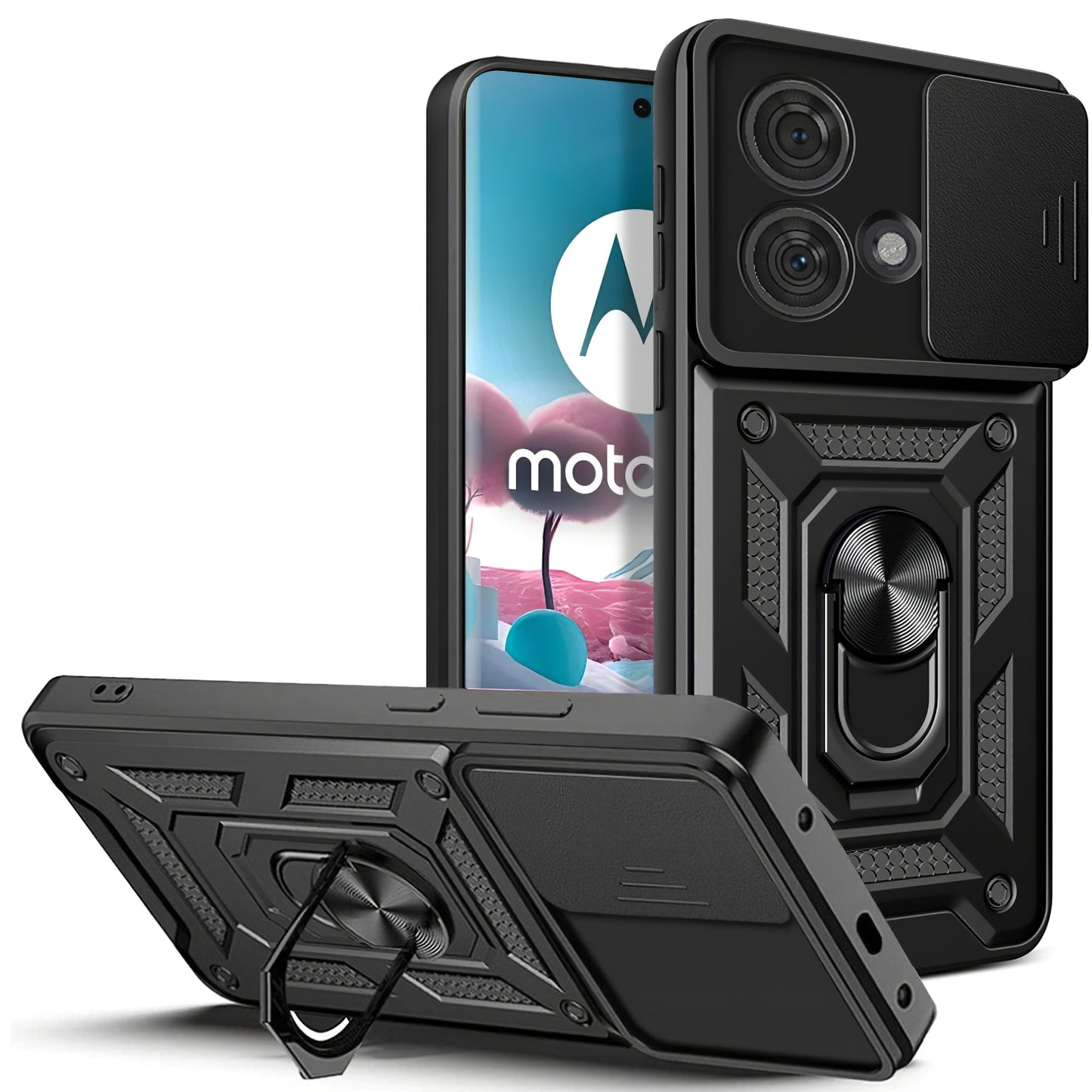 Abdeckung für Motorola Edge 40 Neo, Tech-Protect, CamShield Pro, Schwarz 