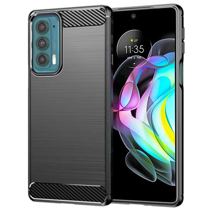 Hülle für Motorola Edge 20, Techsuit, Carbon, Schwarz