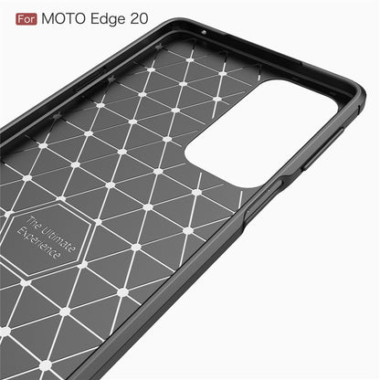 Hülle für Motorola Edge 20, Techsuit, Carbon, Schwarz