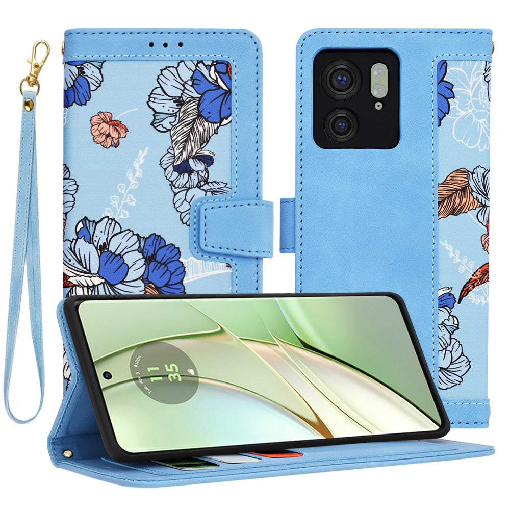 Hülle für Motorola Edge (2023) / Edge 40, Techsuit, FlipCraft, Blau
