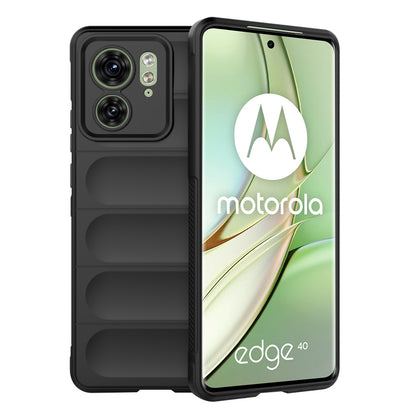 Hülle für Motorola Edge (2023) / Edge 40, Techsuit, Magic Shield, Schwarz