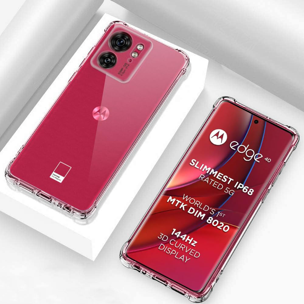 Hülle für Motorola Edge (2023) / Edge 40, Techsuit, stoßfest klar, transparent