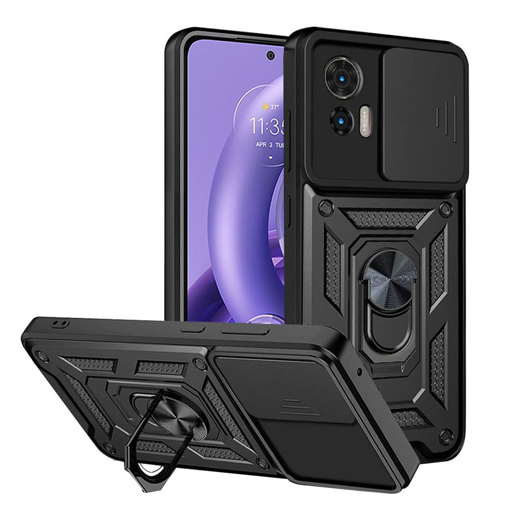 Hülle für Motorola Edge 30 Neo, Techsuit, CamShield, Schwarz
