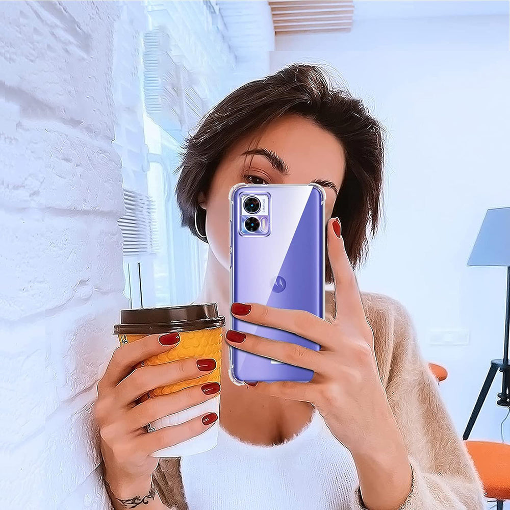 Hülle für Motorola Edge 30 Neo, Techsuit, stoßfest klar, transparent