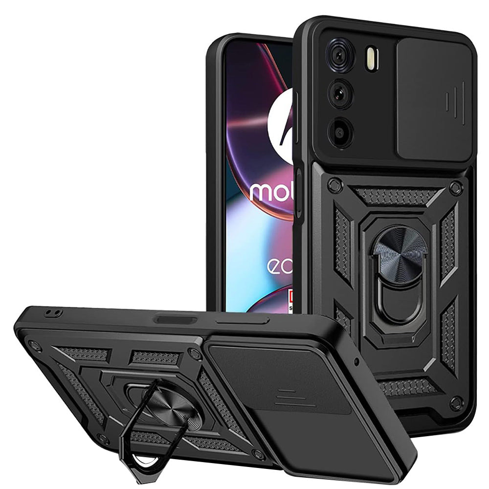 Hülle für Motorola Edge 30, Techsuit, CamShield, Schwarz