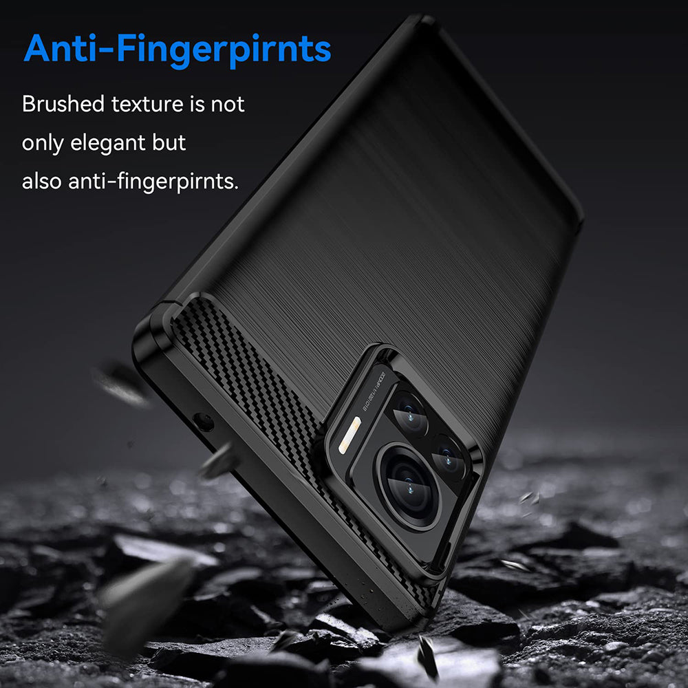 Hülle für Motorola Edge 30 Ultra, Techsuit, Carbon, Schwarz