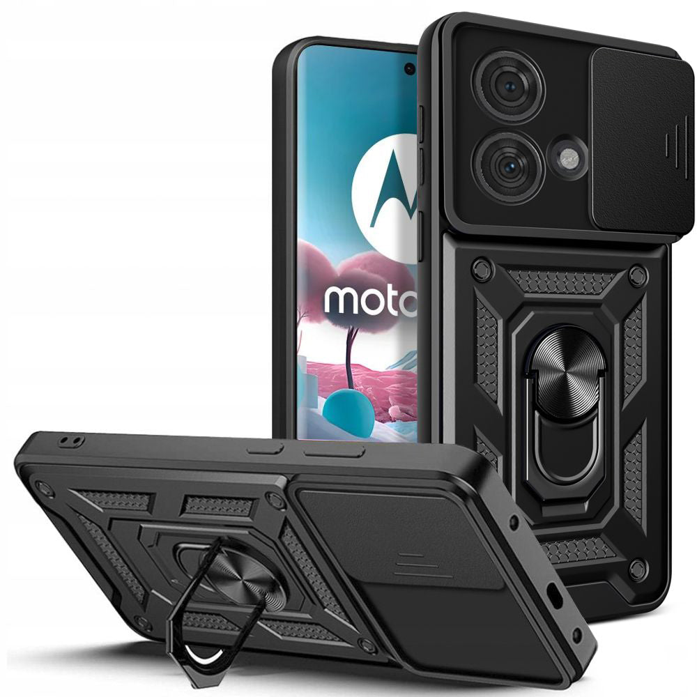 Hülle für Motorola Edge 40 Neo, Techsuit, CamShield, Schwarz