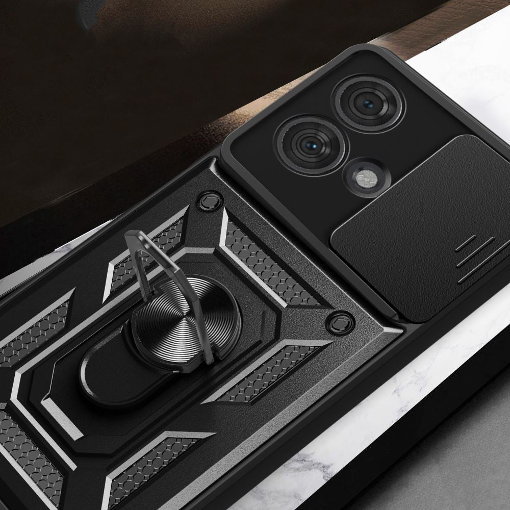 Hülle für Motorola Edge 40 Neo, Techsuit, CamShield, Schwarz